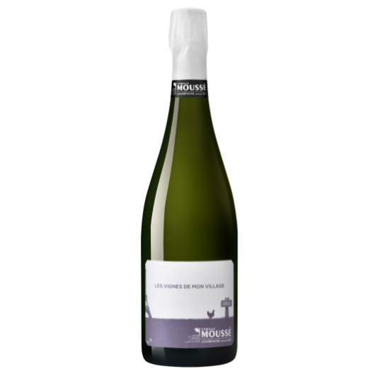 Champagne Moussé & Fils - Les Vignes de mon Village NV - Champagne Brut Nature Blanc de Noirs AOC wine bottle 750 ml