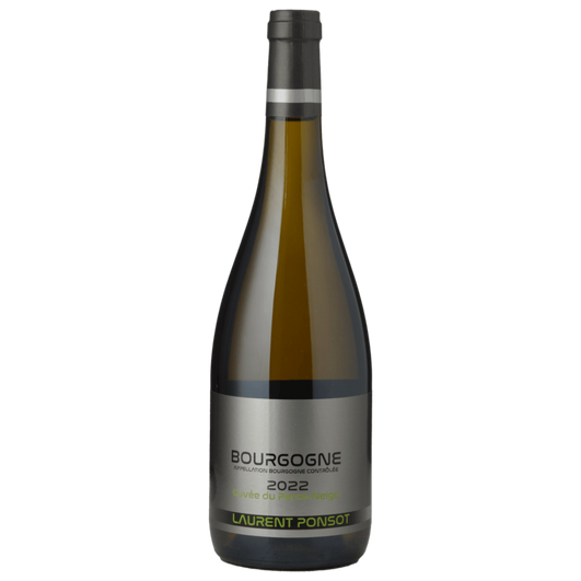 Laurent Ponsot Perce Neige 2022 Bourgogne wine bottle photographed for e commerce product listing _white_wine_bottle