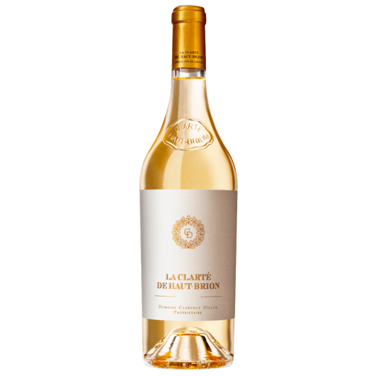 Château Haut Brion & Château La Mission Haut Brion La Clarté de Haut Brion 2022 Pessac Léognan wine bottle presented for catalog display _white_wine_bottle