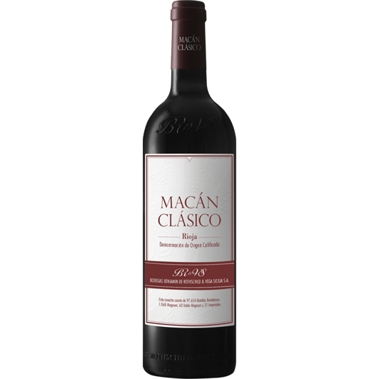 Bodega Benjamin de Rothschild Vega Sicilia - Macan Clasico - 2018 - Rioja AOC wine bottle 750 ml