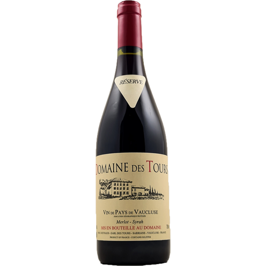 Domaine des Tours - Merlot-Syrah - 2005 - Vin de Pays Vaucluse AOC wine bottle 750 ml